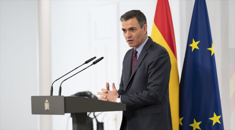 El presidente del Gobierno, Pedro Sánchez, durante un acto en Madrid, 9 de marzo de 2022. (Foto: lamoncloa.gob.es)