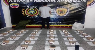 PNB incautó más de 15 kilos de droga en Táchira