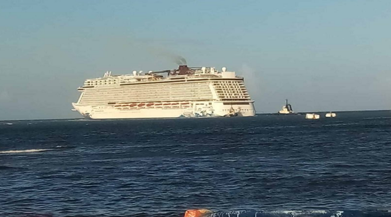 Encalla crucero en provincia dominicana de Puerto Plata