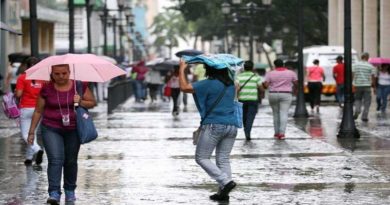 Inameh prevé este viernes lluvias y lloviznas en parte del país