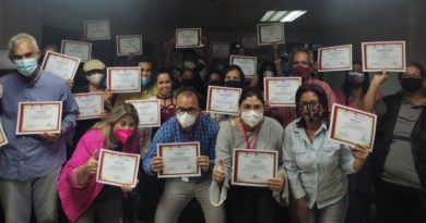Gobierno de Carabobo certificó a integrantes del Movimiento de Emprendedores Comunales