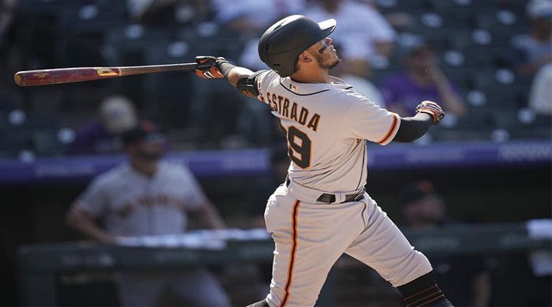 Thairo Estrada despachó su primer jonrón de la temporada en triunfo de los Gigantes