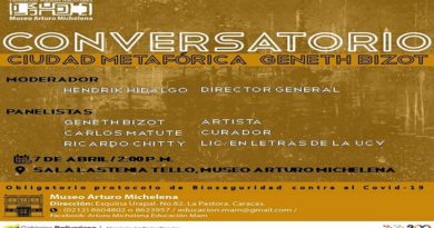 Museo Arturo Michelena realiza conversatorio "Ciudad Metafórica" de Gineth Bizot