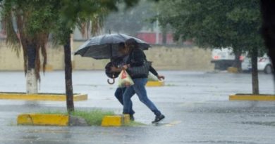 Inameh prevé este miércoles fuertes lluvias en gran parte del país