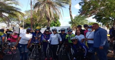 Ciclistas de la rodada Kilómetros de fe llegaron a las compuertas de Calabozo