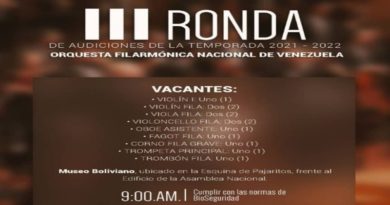 Orquesta Filarmónica Nacional realizará en mayo ronda de audiciones