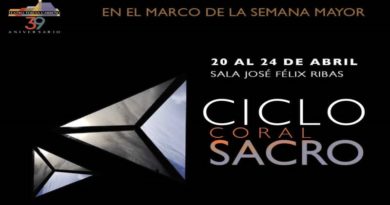 Teatro Teresa Carreño presenta Ciclo Coral Sacro del 20 al 24 de abril