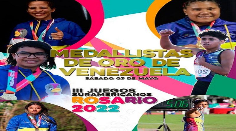 Atletas venezolanos suman otras 15 medallas en los III Juegos Suramericanos Rosario 2022﻿