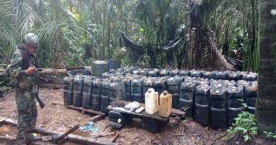 Desmantelan depósito de TANCOL con 10 mil litros de acetona y 50 kg de material explosivo en Apure