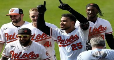 Anthony Santander dejó en el terreno a los Yankees de Nueva York