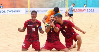 Venezuela logra cuarto lugar de la Copa América de fútbol playa﻿