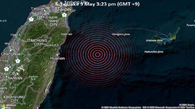 Este de Taiwán se estremece tras temblor magnitud 6.1
