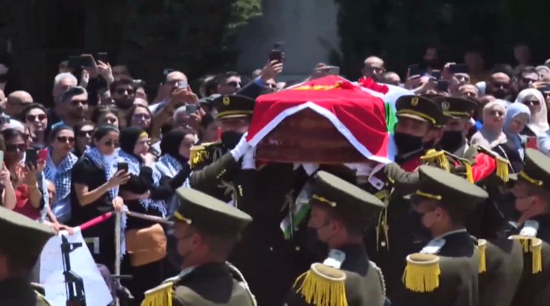 Palestina dio Funeral de Estado a periodista asesinada por Israel