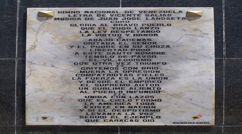 Venezuela celebra Día del Himno Nacional "Gloria al Bravo Pueblo"