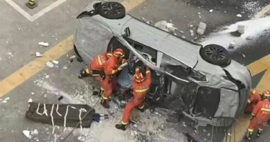 Fallecen dos empleados chinos al perder el control de un auto eléctrico
