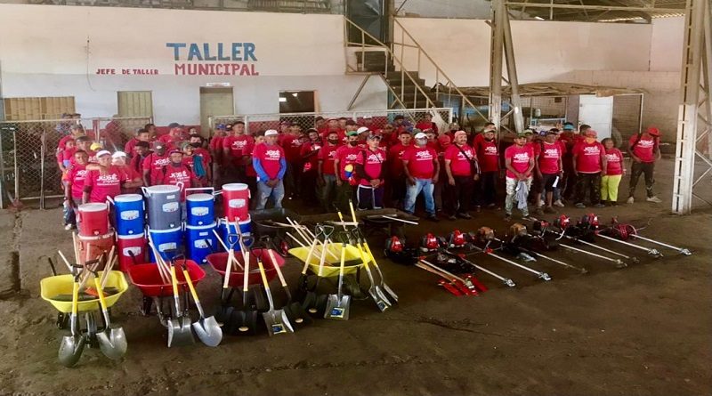 Cuadrillas de limpieza realizan mantenimiento en San Juan de los Morros