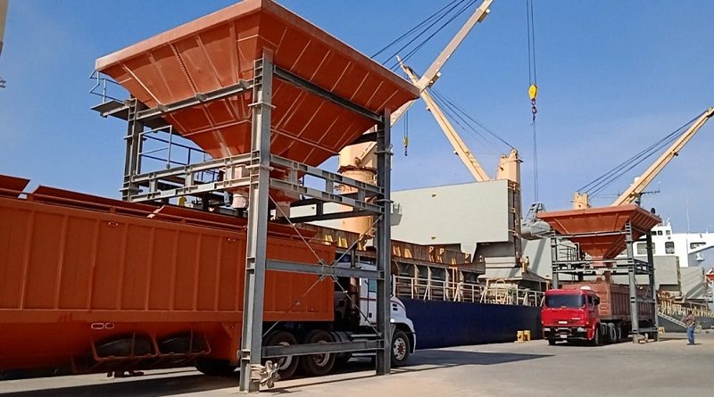 Descargan más de 30 mil toneladas de cereales para producción agroindustrial