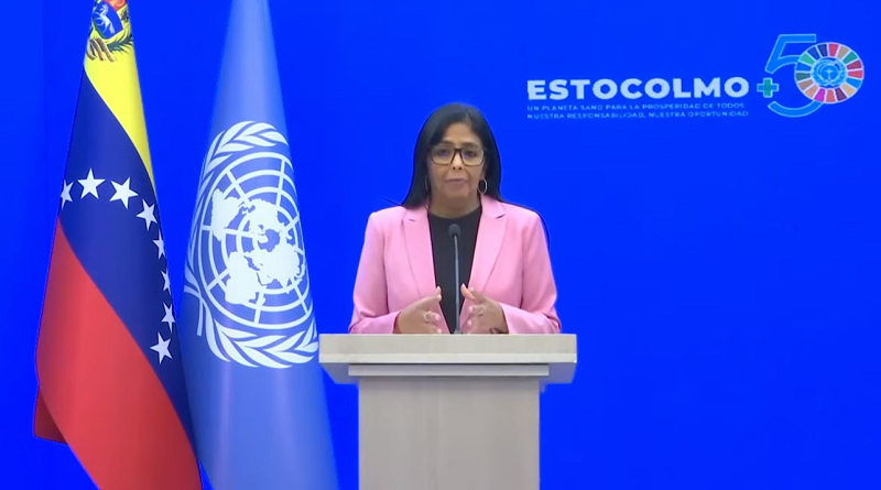 Vicepresidenta Delcy Rodríguez: La crisis ambiental es causada por un modelo de producción capitalista