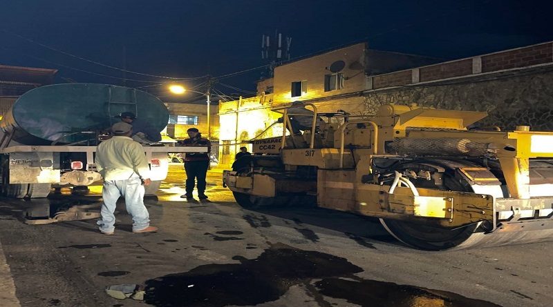 Inspeccionan trabajo de asfaltado realizado en el sector Puente Hierro