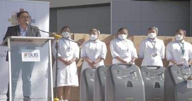 20 sistemas generadores de alto flujo y tres mil 345 mascarillas