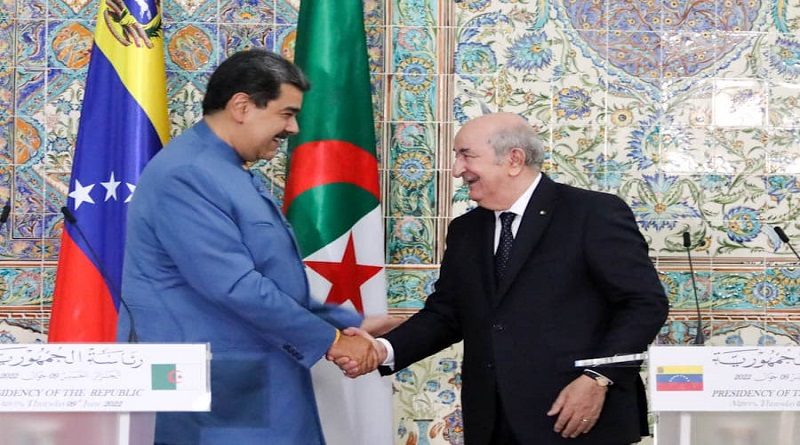 Venezuela y Argelia acuerdan activar línea aérea para conectar a ambos pueblos