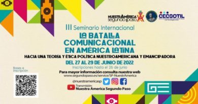 Invitan a seminario sobre la batalla comunicacional en América Latina