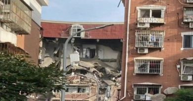 Explosión provoca derrumbe de edificio en China
