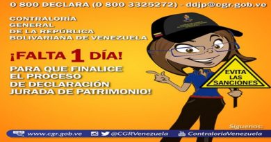 Este domingo vence plazo para realizar declaración jurada de patrimonio﻿