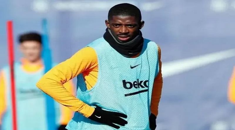 Dembélé se entrena con el Barcelona