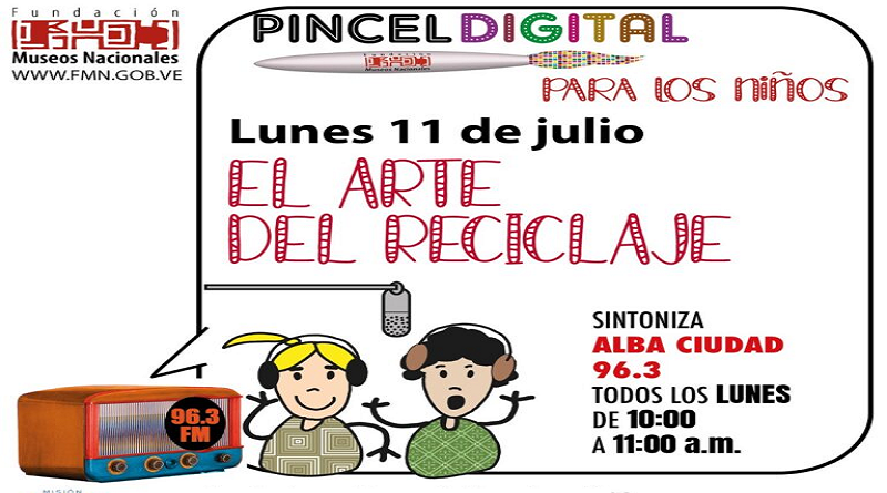 Dictan arte de reciclaje para niños en pincel digital