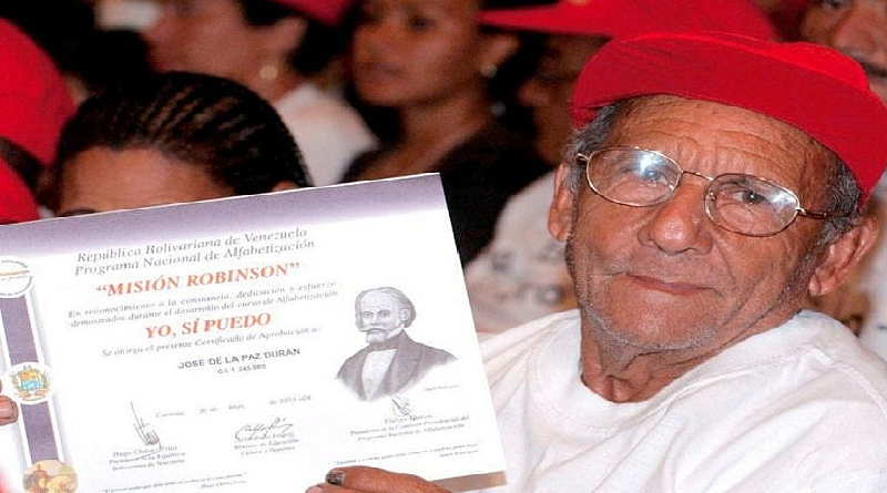 Venezuela celebra 19 años de la creación de la Misión Robinsón
