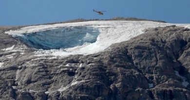 Registran a 9 fallecidos tras colapso de glaciar en Alpes italianos