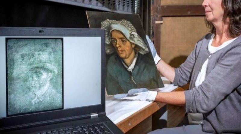 Encuentran autorretrato de Van Gogh en la parte posterior de uno de sus cuadros