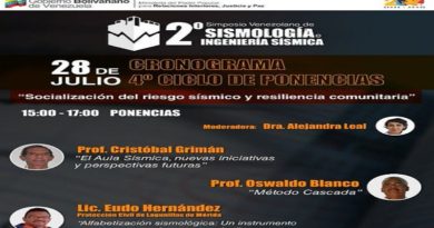 Funvisis debatirá sobre la Socialización del Riesgo Sísmico y Resiliencia Comunitaria