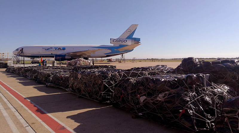 Bolivia envía 62 toneladas de ayuda humanitaria a Cuba