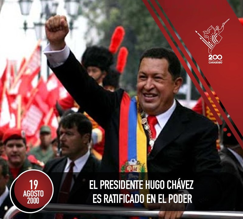 19/08/2000: A 22 años de la juramentación de Hugo Chávez tras ser relegitimado con la Constitución Bolivariana