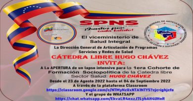 Inicia la primera Cohorte de Formación Sociopolítica de la Cátedra Libre Hugo Chávez