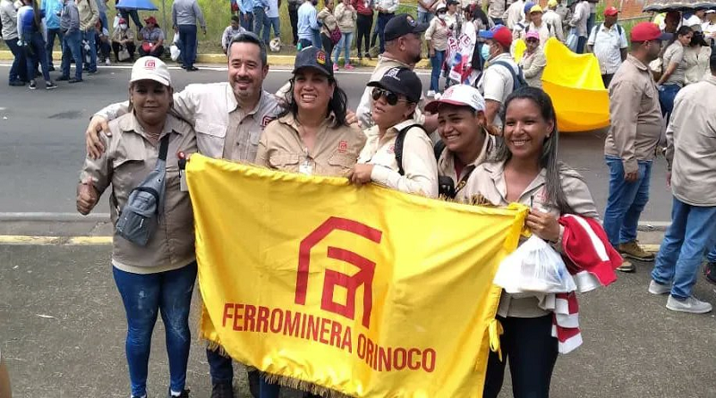 Movilización de trabajadores en Guayana