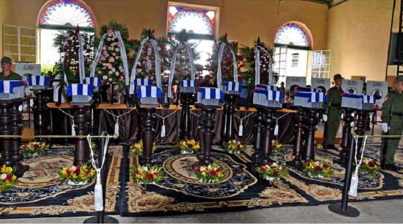 Cuba rinde honor a víctimas del incendio de Matanzas