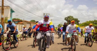 Un total de 45 personas participaron en bicicletada realizada en municipio Buroz