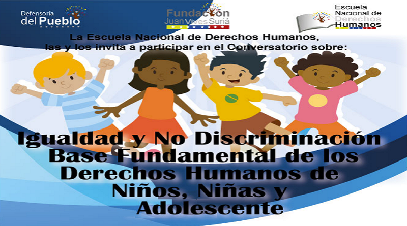 Escuela Nacional de DD.HH. realizará conversatorio por la igualdad y no discriminación de niños y jóvenes