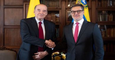 Embajador Félix Plasencia entrega cartas credenciales a canciller de Colombia