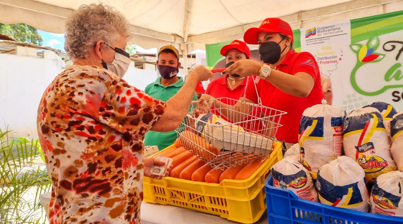 Más de 3 mil familias beneficiadas con proteínas en municipios de Falcón