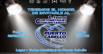 Inicia 1er Festival de Cortometrajes Comunitarios “Puerto Cabello Te Quiero 2022”