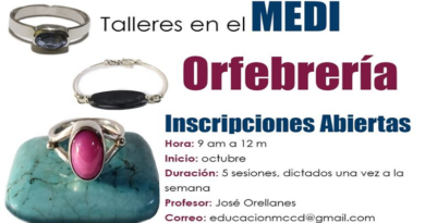 MEDI dictará talleres de estampado y orfebrería