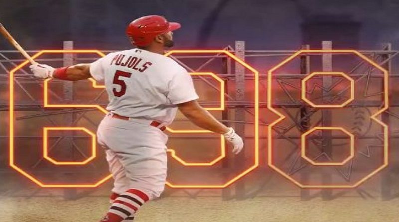 Pujols llega a 698 jonrones en béisbol de Grandes Ligas