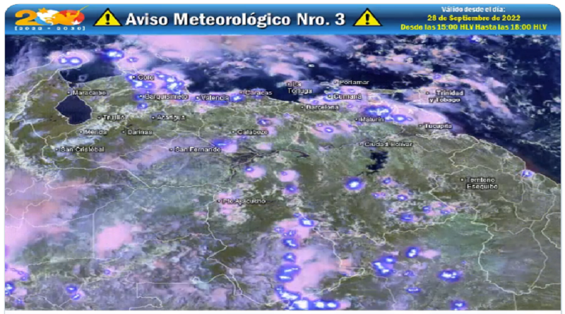Inameh Aviso meteorológico Número 3
