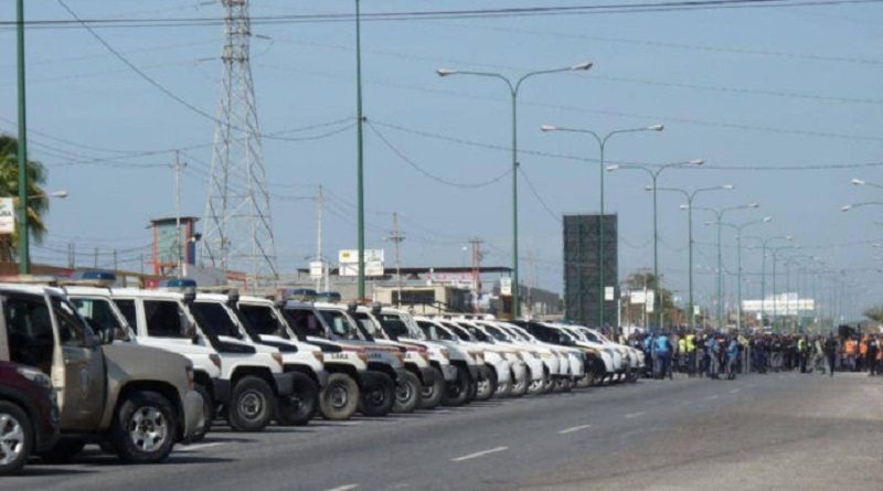 Funcionarios policiales se desplegaron para garantizar la seguridad en Lara