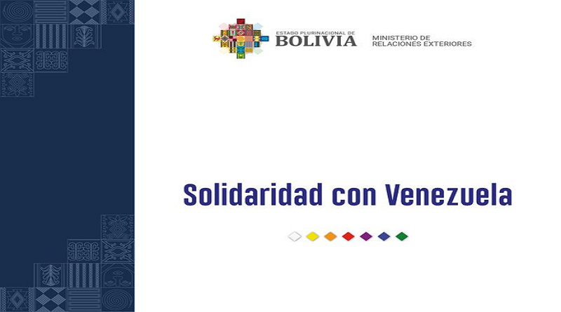 Cancillería de Bolivia se solidariza con Venezuela por tragedia en Las Tejerías