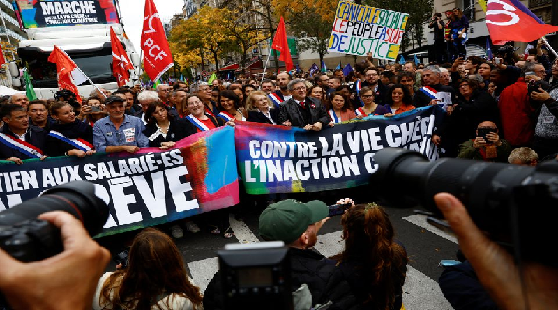 Más de 100 mil franceses protestan contra alto costo de vida